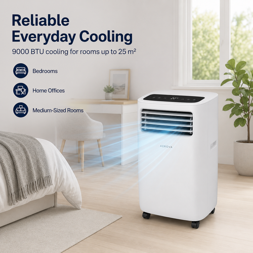 AEROVA BreezeFlow 9000 BTU Portable Air Conditioner product detail image 1