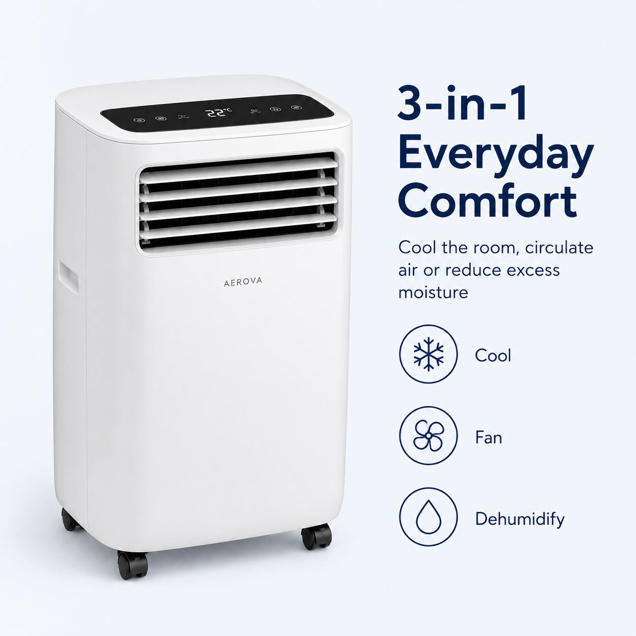 AEROVA BreezeFlow 9000 BTU Portable Air Conditioner product detail image 2