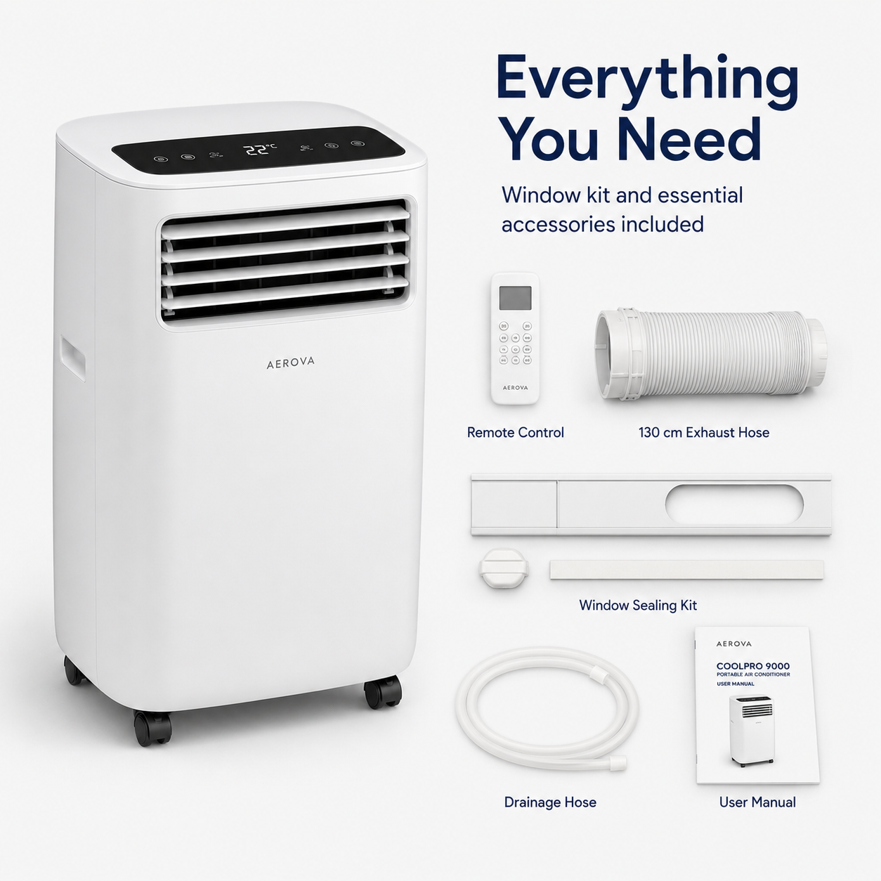 AEROVA BreezeFlow 9000 BTU Portable Air Conditioner product detail image 4