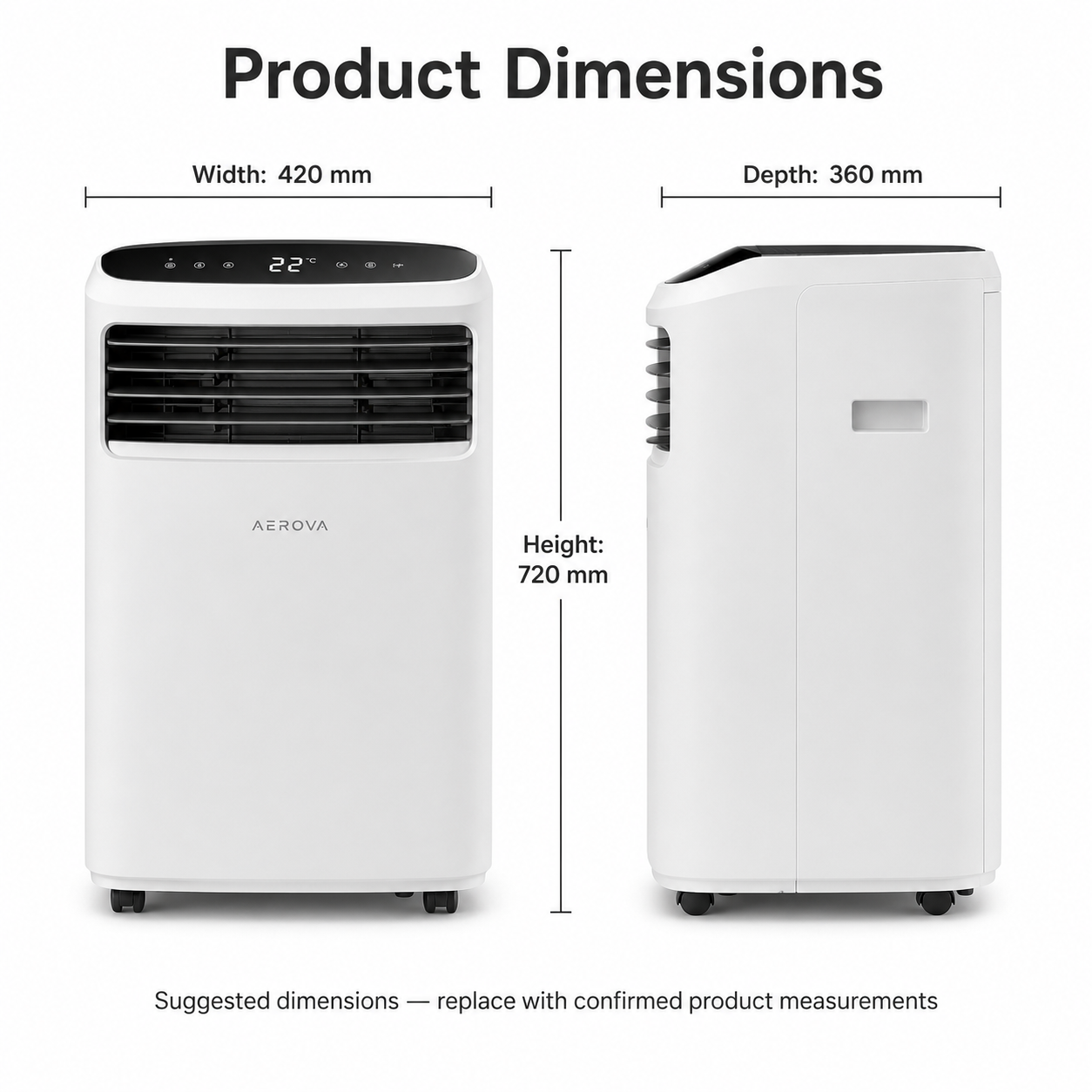 AEROVA BreezeFlow 12000 BTU Portable Air Conditioner product detail image 3