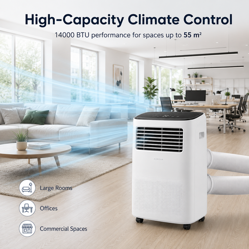 AEROVA BreezeFlow 14000 BTU Portable Air Conditioner product detail image 1