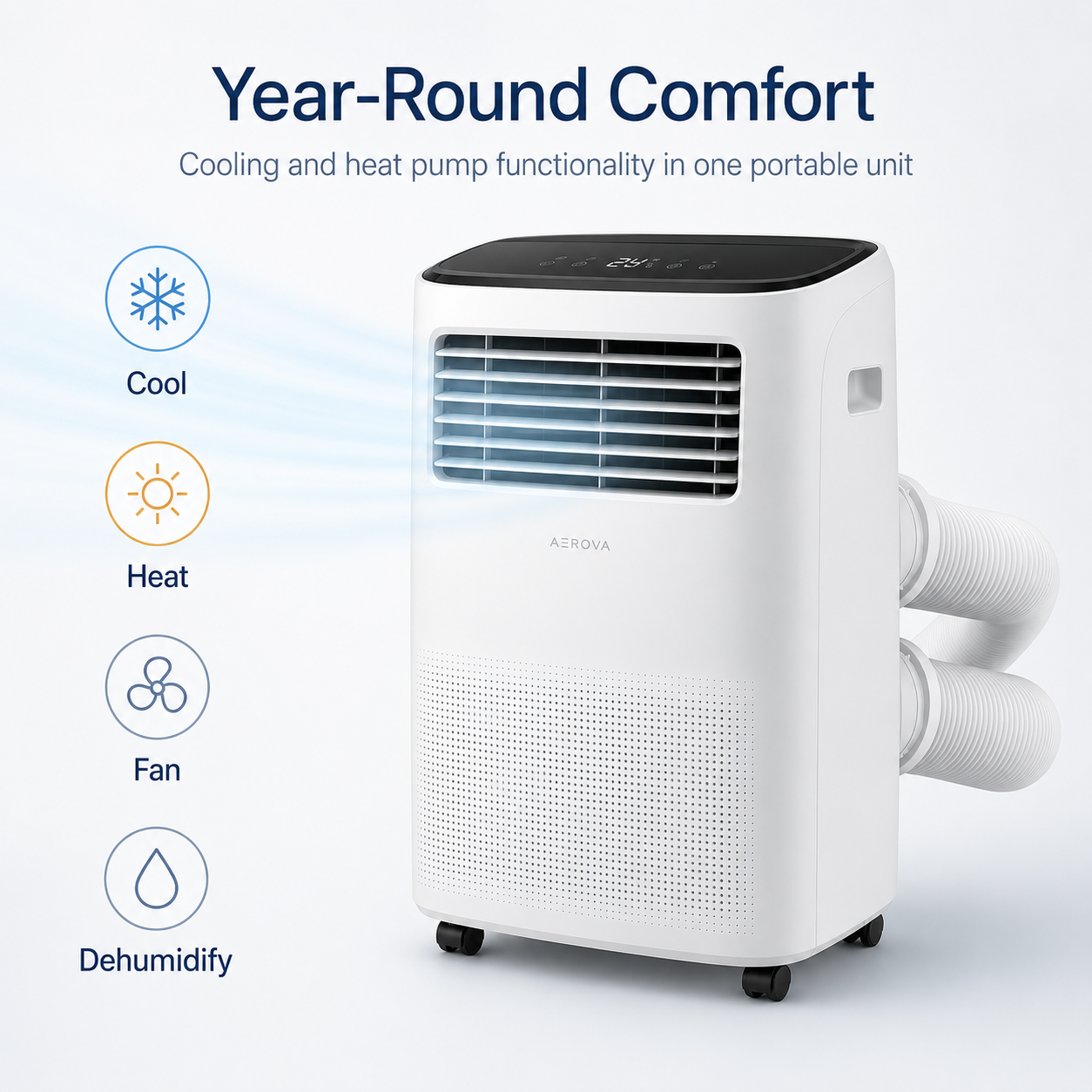 AEROVA BreezeFlow 14000 BTU Portable Air Conditioner product detail image 2