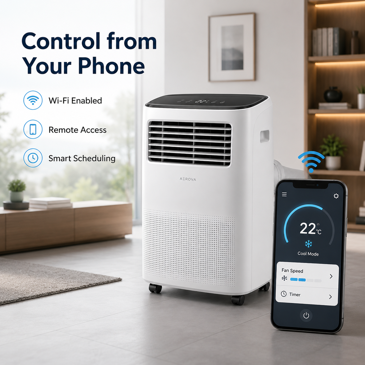 AEROVA BreezeFlow 14000 BTU Portable Air Conditioner product detail image 3