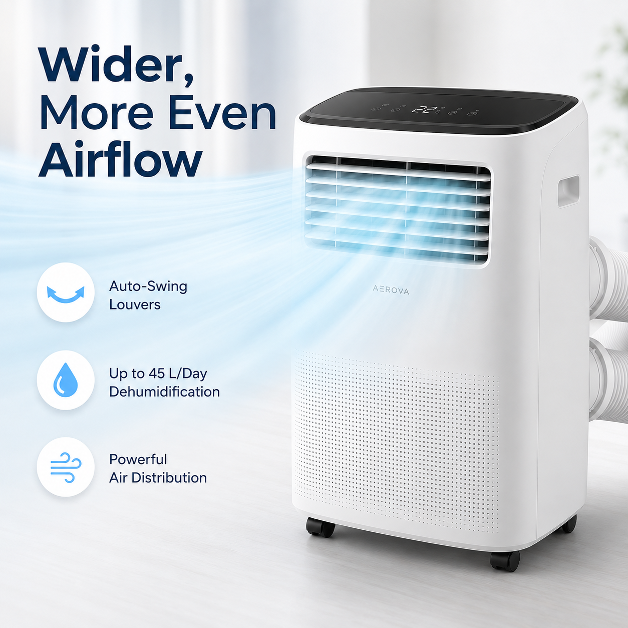 AEROVA BreezeFlow 14000 BTU Portable Air Conditioner product detail image 4